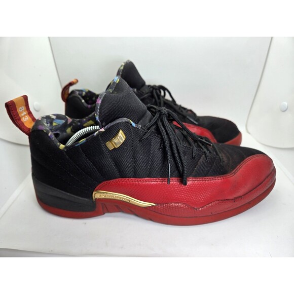 Jordan 12 Low SE Super Bowl LV Shoes Mens 12 Black Varsity Red Athletic Sneakers main image 4